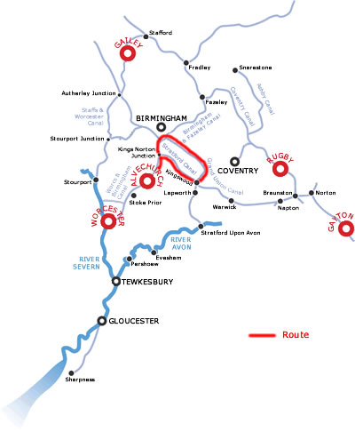 The Birmingham Mini Ring From Alvechurch.php cruising route map The Birmingham Mini Ring From Alvechurch.php cruising route map