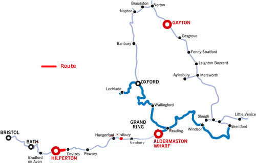 The Caen And Return From Hilperton.php cruising route map The Caen And Return From Hilperton.php cruising route map