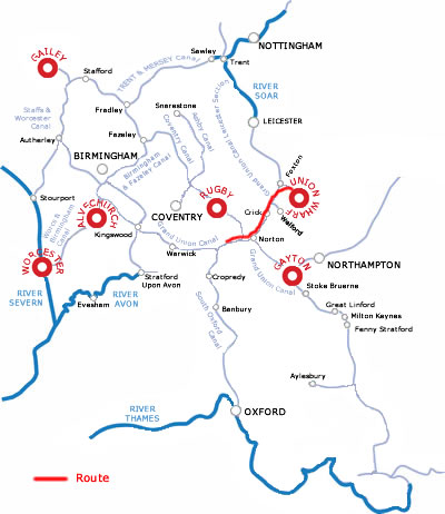 The Napton And Return From Market Harborough.php cruising route map The Napton And Return From Market Harborough.php cruising route map